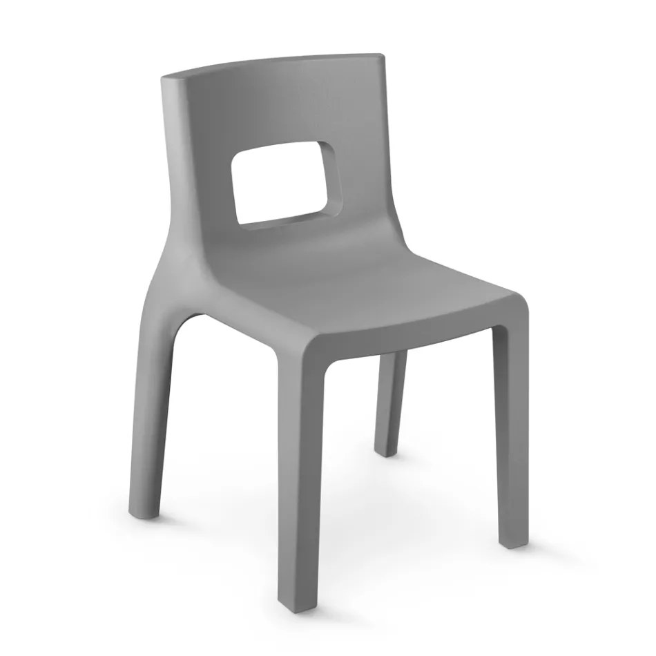 Stackable Kitchen Chair in Polyethylene Made in Italy 2 Pieces - Alassio Viadurini