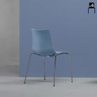 Kitchen Chair in Steel and Technopolymer Made in Italy 4 Pieces - Fedora Viadurini