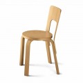 Kitchen Chair in Natural Curved Beech Wood Made in Italy - Cassiopea