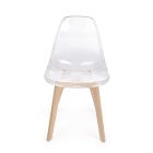 Kitchen Chair in Beech Wood and Polycarbonate Design 4 Pieces - Pisy Viadurini