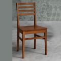 Kitchen Chair in Beech Wood and Seat in Solid Wood - Rabasse
