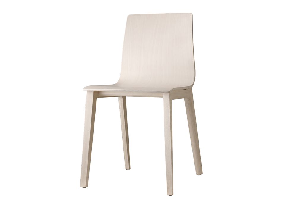 Beech Wood Kitchen Chair Made in Italy 2 Pieces - Quadra