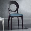 Kitchen Chair in Wood and Fabric Modern Design Made in Italy - Marrine
