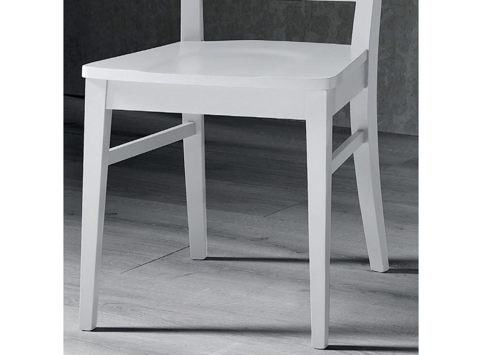 Italian Design Solid Beech Wood Kitchen Chair - Jeanine Viadurini