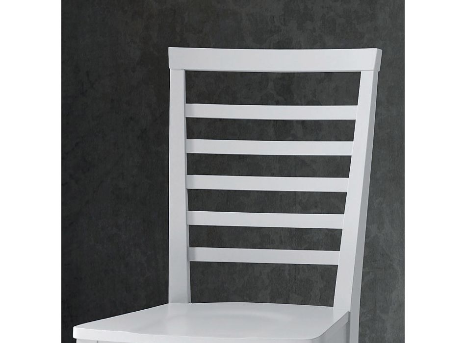 Italian Design Solid Beech Wood Kitchen Chair - Jeanine Viadurini