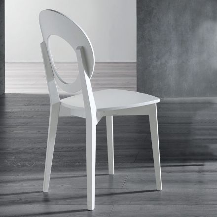 Italian Design Solid Beech Wood Kitchen Chair - Marrine Viadurini