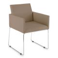 Kitchen Chair in Synthetic Leather and Chromed Metal 2 Pieces - Shutter