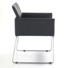 Kitchen Chair in Synthetic Leather and Chromed Metal 2 Pieces - Shutter Viadurini