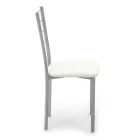 Kitchen Chair in Synthetic Leather and Painted Metal 4 Pieces - Remida Viadurini