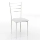 Kitchen Chair in Synthetic Leather and Painted Metal 4 Pieces - Remida Viadurini