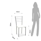 Kitchen Chair in Synthetic Leather and Painted Metal 4 Pieces - Remida Viadurini