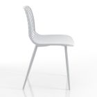 Kitchen Chair in Matt White Polypropylene and Steel 4 Pieces - Beyonce Viadurini