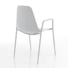 Polypropylene Kitchen Chair with Steel Legs 4 Pieces - Pinga Viadurini