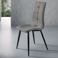 Fabric Living Room Chair with Black Metal Base 4 Pieces - Menegildo