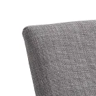 Kitchen Chair in Gray Fabric with Metal Base 2 Pieces - Shutter Viadurini