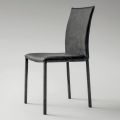 Kitchen Chair Entirely Covered in Ecoleather Made in Italy, 2 Pieces - Maria