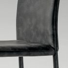 Kitchen Chair Entirely Upholstered in Eco-Leather Made in Italy, 2 Pieces - Maria Viadurini