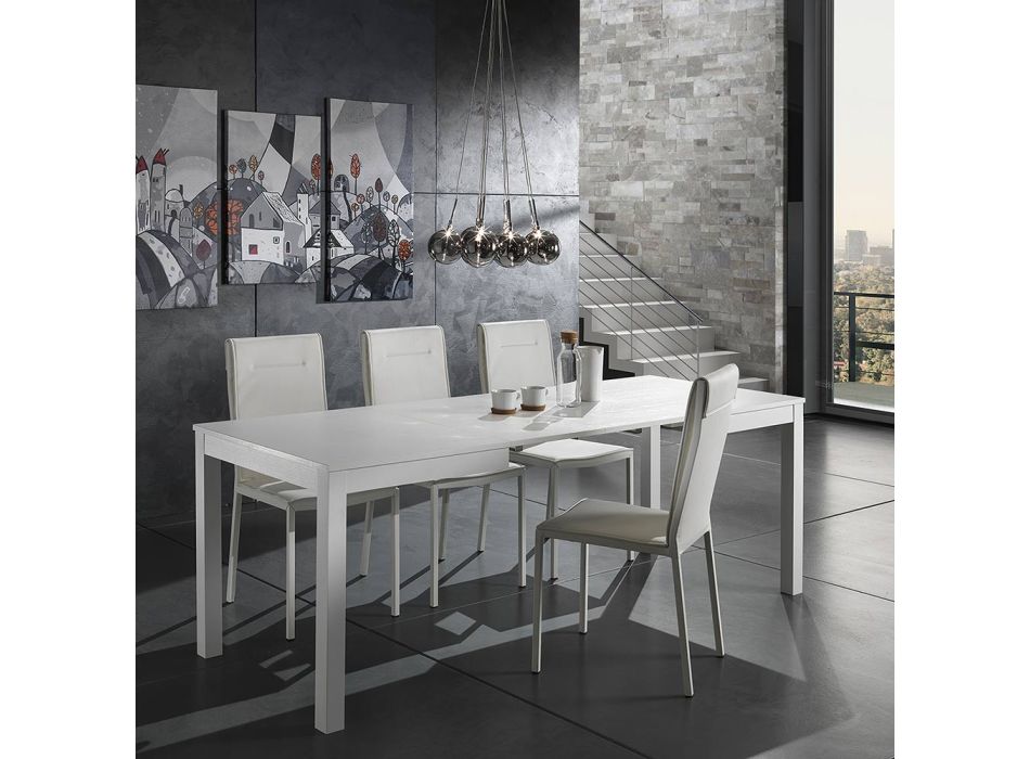 Kitchen Chair Fully Upholstered in 2-Piece Synthetic Leather - Atenea Viadurini