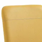 Kitchen or Living Room Chair in Colored Faux Leather and Metal Design - Hermione Viadurini