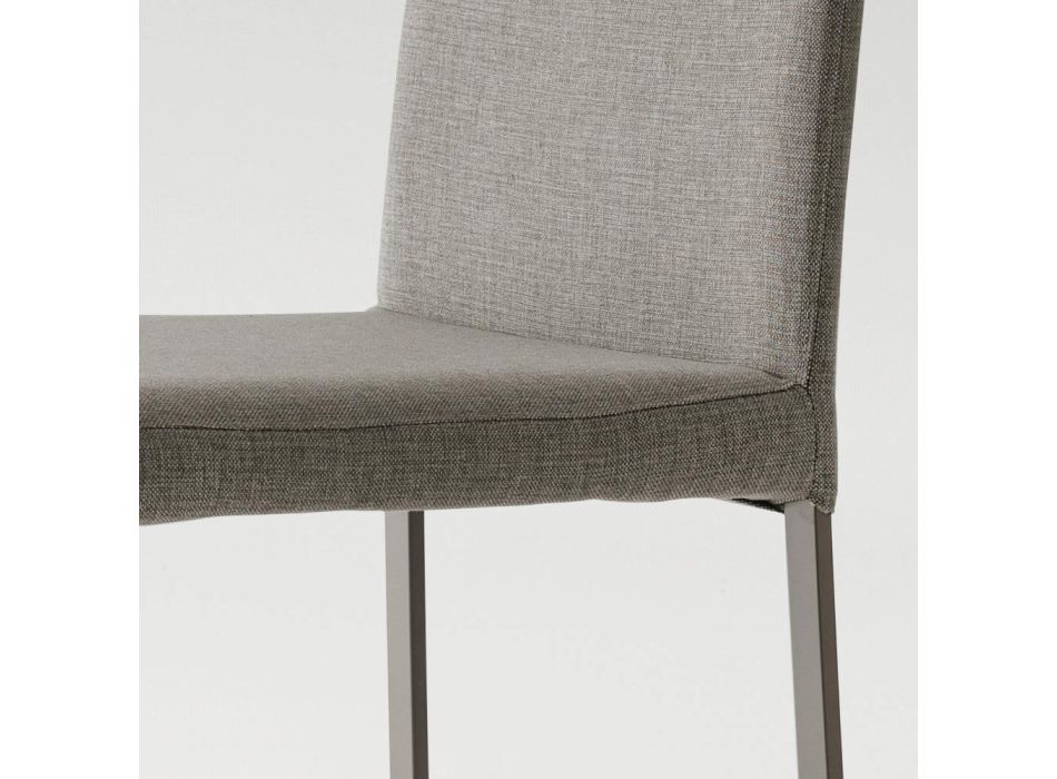 Fabric Upholstered Kitchen Chair Made in Italy, 2 Pieces - Mawi Viadurini