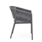Stackable Outdoor Chair with Fabric Seat, Homemotion 4 Pieces - Aleandro Viadurini