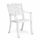 Stackable Outdoor Chair in White or Anthracite Aluminum, 4 Pieces - Ode Viadurini