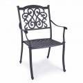 Stackable Outdoor Chair in White or Anthracite Aluminum, 4 Pieces - Ode
