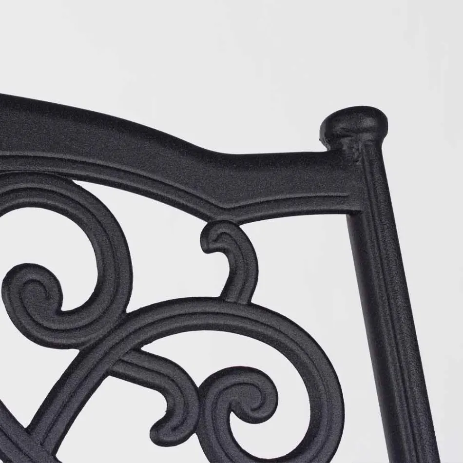 Stackable Outdoor Chair in White or Anthracite Aluminum, 4 Pieces - Ode Viadurini