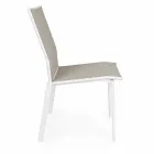 Stackable Outdoor Chair in Aluminum and Textilene Homemotion, 4 Pieces - Serge Viadurini