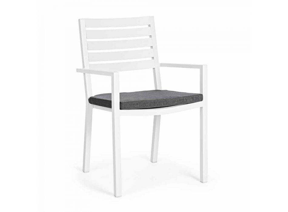 Homemotion Stackable Aluminum Outdoor Chair, 4 Pieces - Carina Viadurini
