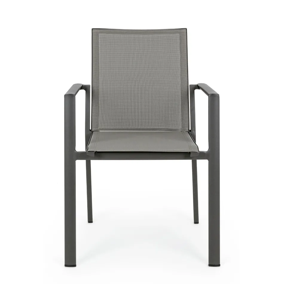 Stackable Outdoor Chair in Painted Aluminium, Homemotion, 4 Pieces - Vicki Viadurini