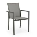 Stackable Outdoor Chair in Painted Aluminum, Homemotion, 4 Pieces - Vicki