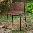 Outdoor Stackable Metal Chair Made in Italy, 4 Pieces - Prunella Viadurini