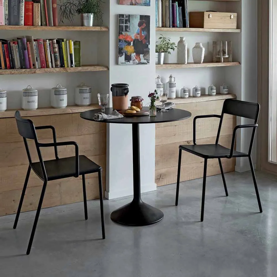 Outdoor Stackable Metal Chair Made in Italy, 4 Pieces - Xylia Viadurini