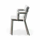 Outdoor Stackable Metal Chair Made in Italy, 4 Pieces - Xylia Viadurini