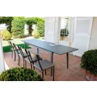 Stackable Outdoor Chair in Painted Metal Made in Italy, 4 Pieces - Tulle Viadurini