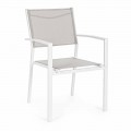 Stackable Outdoor Chair in Textilene Homemotion, 6 Pieces - Narcissa