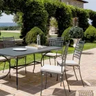 Outdoor Chair in Galvanized Steel Stackable 4 Pieces Made in Italy - Sibo Viadurini