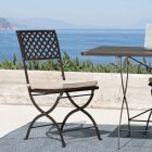 Folding Outdoor Chair in Galvanized Steel Made in Italy 2 Pieces - Selvaggia Viadurini