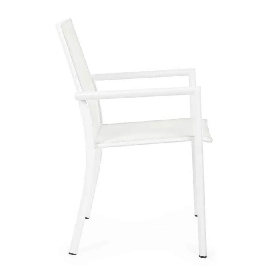 Outdoor Chair in Aluminum with Armrests of Homemotion - Casper Design Viadurini