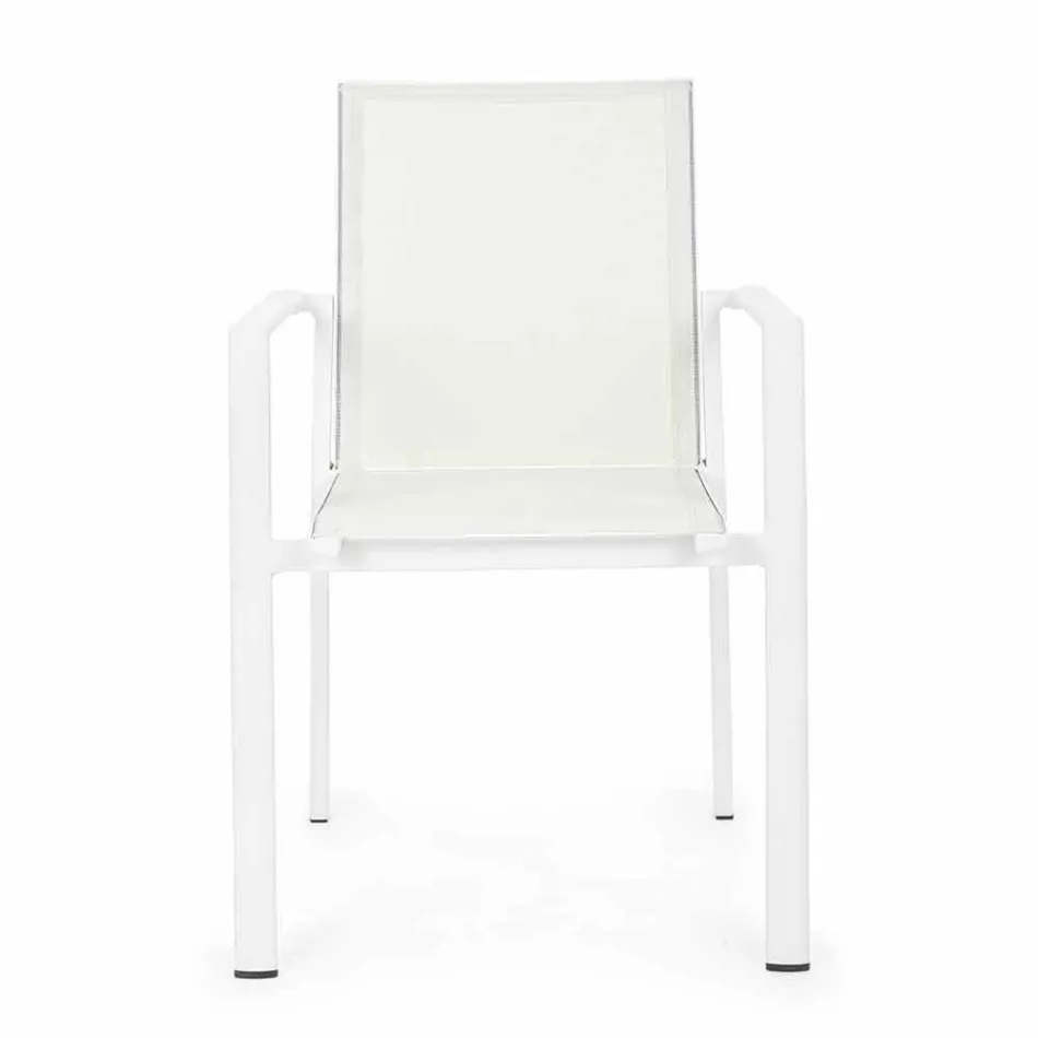 Outdoor Chair in Aluminum with Armrests of Homemotion - Casper Design Viadurini