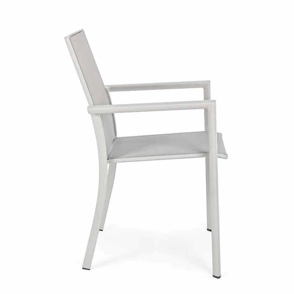 Outdoor Chair in Aluminum with Armrests of Homemotion - Casper Design Viadurini