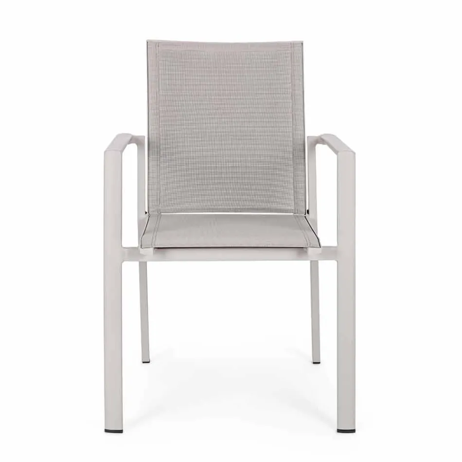 Outdoor Chair in Aluminum with Armrests of Homemotion - Casper Design Viadurini
