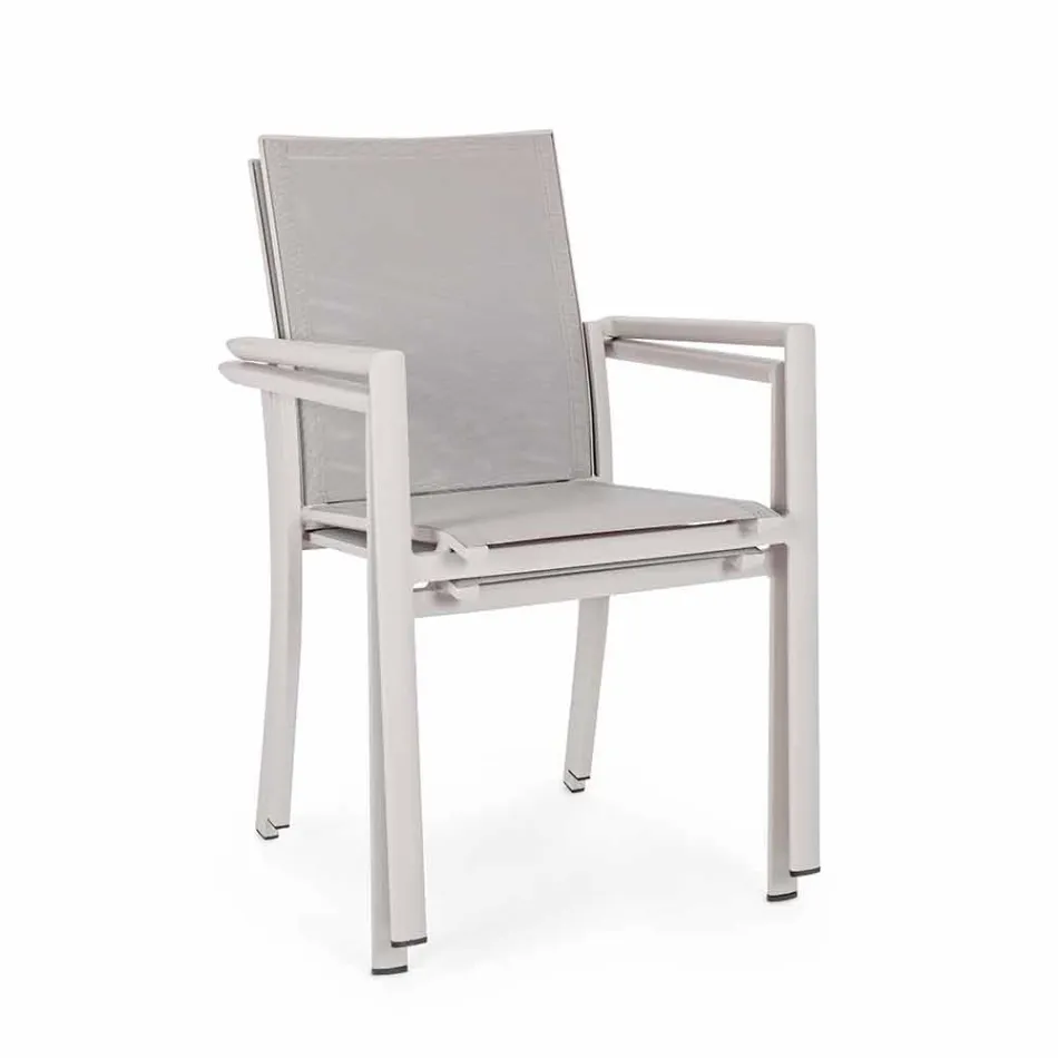Outdoor Chair in Aluminum with Armrests of Homemotion - Casper Design Viadurini