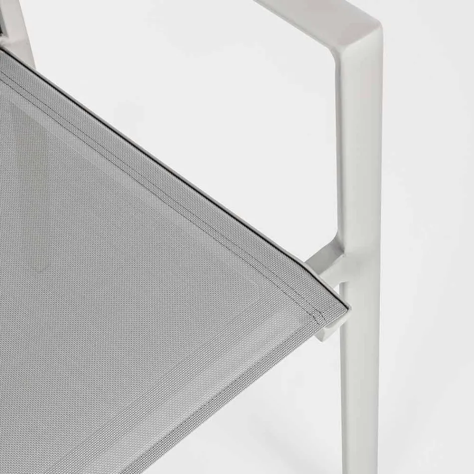 Outdoor Chair in Aluminum with Armrests of Homemotion - Casper Design Viadurini
