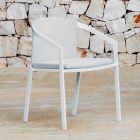 Outdoor Aluminum Chair with or Without Cushion, High Quality, 4 pcs - Filomena Viadurini