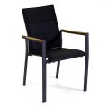 Outdoor Chair in Aluminum with Double Layer Textilene - Excursion