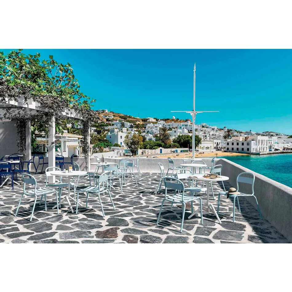 Outdoor Stackable Aluminum Chair Made in Italy, 4 Pieces - Ulyssa Viadurini