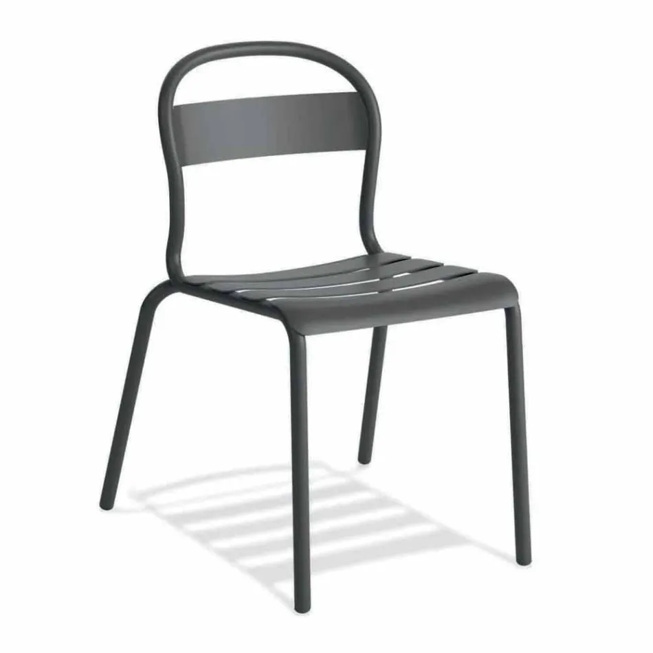 Outdoor Stackable Aluminum Chair Made in Italy, 4 Pieces - Ulyssa Viadurini