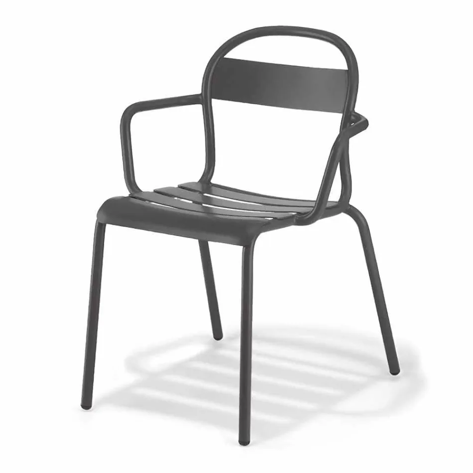 Outdoor Stackable Aluminum Chair Made in Italy, 4 Pieces - Ulyssa Viadurini